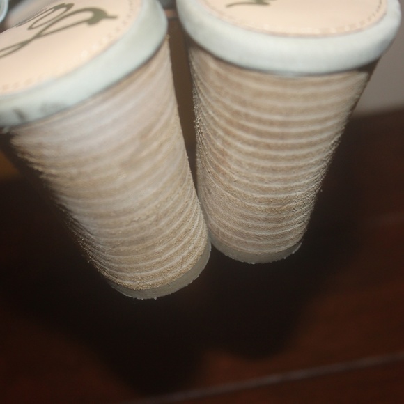 Sam Edelman Holly Shootie Light Gray Leather Interwoven buckle padded sz…9 EUC - Picture 5 of 5